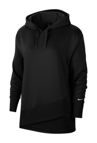 Imbracaminte femei Nike foldover hem knit hoodie blackwhite