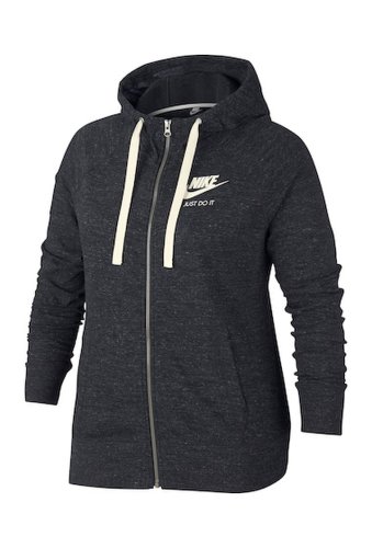 Imbracaminte femei nike gym vintage full zip hoodie plus size blacksail