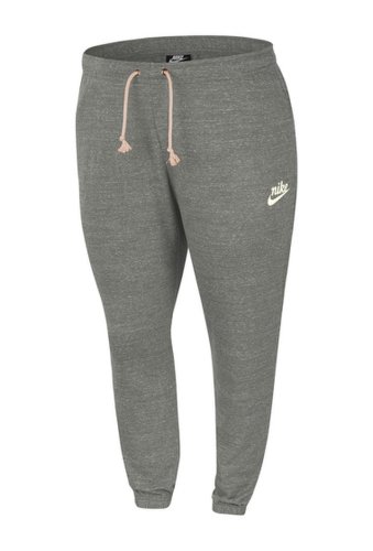 Imbracaminte femei nike gym vintage jogger pants plus size dk grey heathersail