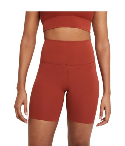 Imbracaminte femei nike the yoga lux 7quot shorts (sizes 1x-3x) rugged orangelight sienna