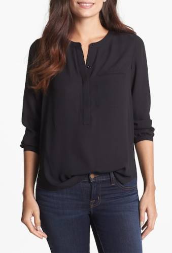 Imbracaminte femei nydj henley 34 sleeve blouse black