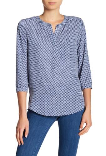 Imbracaminte femei nydj henley 34 sleeve blouse heritage geo forver blue