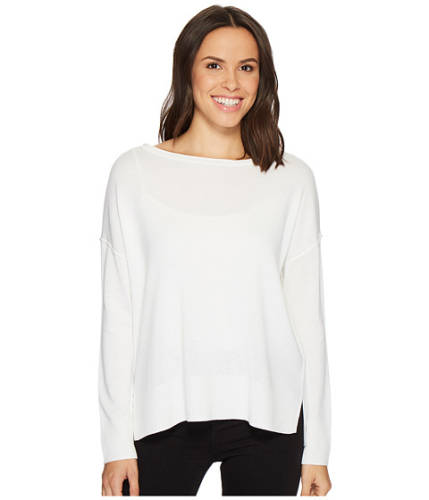 Imbracaminte femei nydj long sleeve sweater w exposed seams vanilla