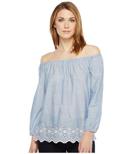 Imbracaminte femei nydj off shoulder top w embroidered detail matisse blue