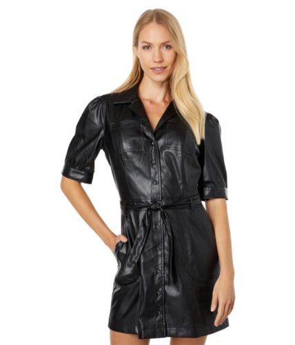 Imbracaminte femei paige mayslie faux leather dress black