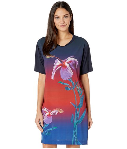 Imbracaminte femei paul smith short sleeve flower t-shirt dress navy