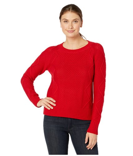 Imbracaminte femei pendleton diamond cable crew sweater cherry red