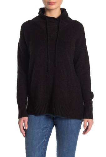 Imbracaminte femei philosophy apparel drawstring mock neck knit sweater petite black