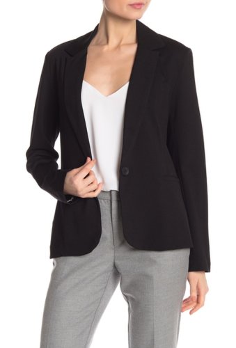 Imbracaminte femei philosophy apparel notch collar ponte blazer jacket black