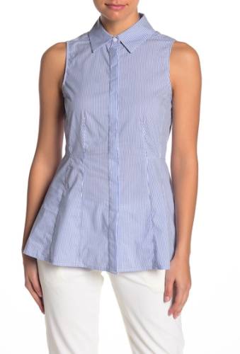 Imbracaminte femei philosophy apparel sleeveless stripe print shirt petite bluewhite