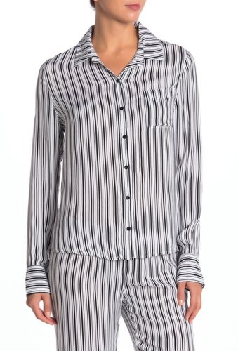 Imbracaminte femei pj salvage striped button down sleep shirt ivory