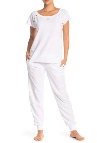 Imbracaminte femei pj salvage studded jogger lounge pants white