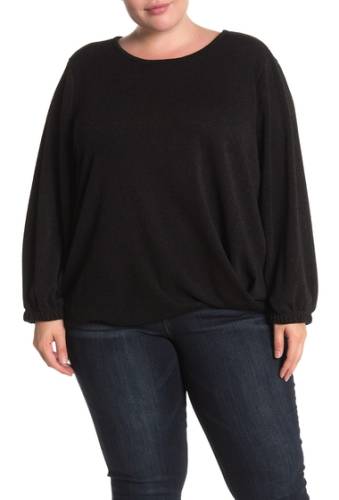 Imbracaminte femei pleione textured knit sweater plus size black
