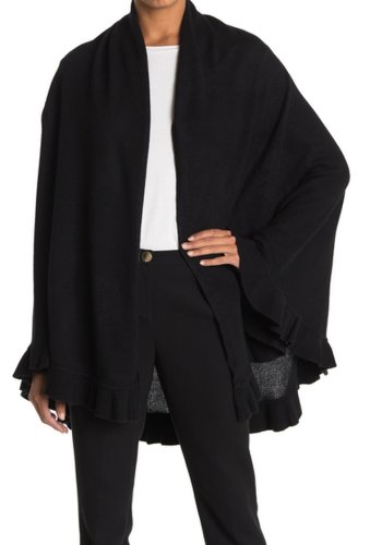 Imbracaminte femei portolano cashmere ruffle shawl black