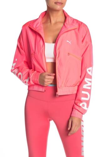 Imbracaminte femei puma chase crop woven jacket pink