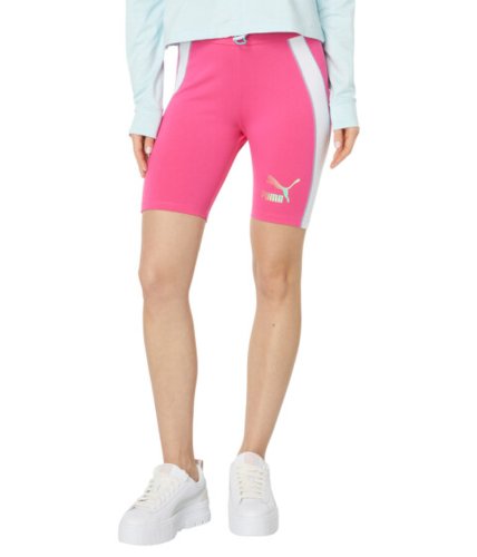 Imbracaminte femei puma classics block brighter days biker shorts glowing pinkwhite