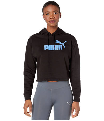 Imbracaminte femei puma elevated essential logo cropped fleece hoodie puma black