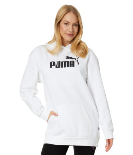 Imbracaminte femei puma essentials elongated logo pullover hoodie puma white