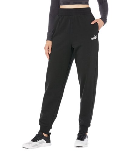 Imbracaminte femei puma essentials embroidery fleece high-waist pants puma black
