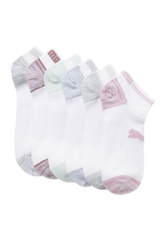 Imbracaminte femei puma non-terry low cut socks - pack of 6 whitelight pink