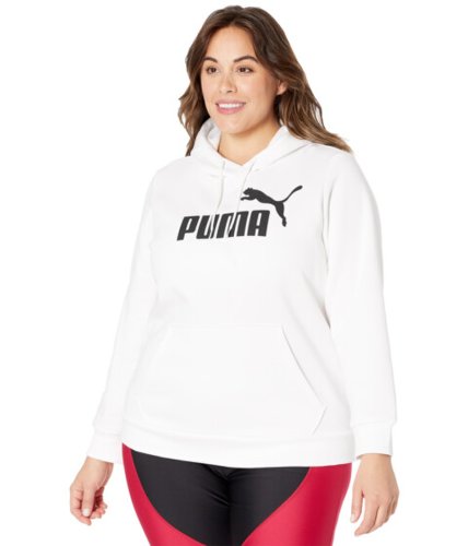 Imbracaminte femei puma plus size essentials logo fleece hoodie puma white