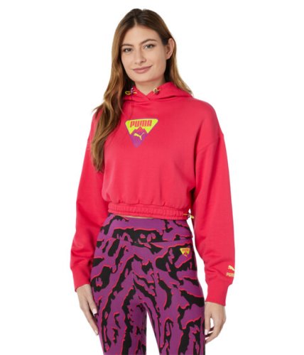 Imbracaminte femei puma ski club cropped hoodie rose red