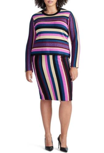 Imbracaminte femei rachel rachel roy veda sweater plus size stripe combo