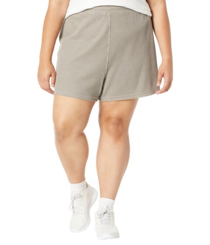 Imbracaminte femei reebok plus size classics natural dye waffle shorts boulder grey