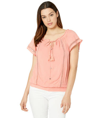 Imbracaminte femei rock and roll cowgirl flutter sleeve blouse b5c1191 coral