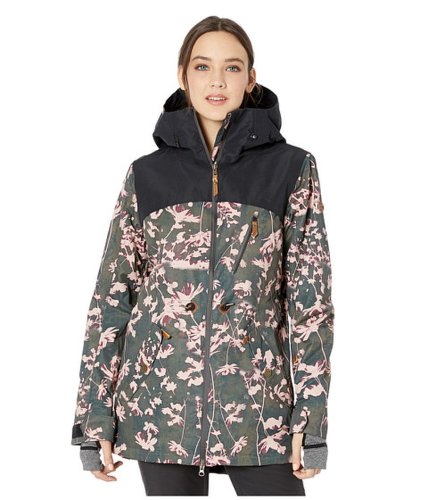 Imbracaminte femei roxy stated snow jacket true black poppy