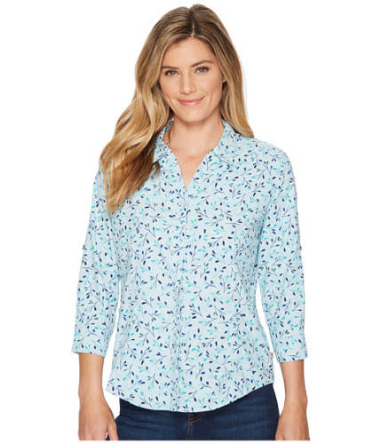 Imbracaminte femei royal robbins expedition chill print 34 sleeve top blue cloud print