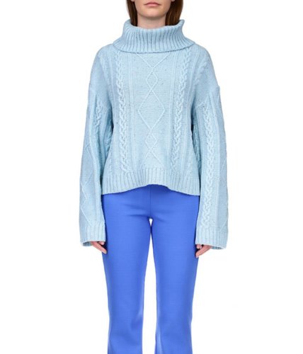 Imbracaminte femei sanctuary mod cable sweater frosty blue