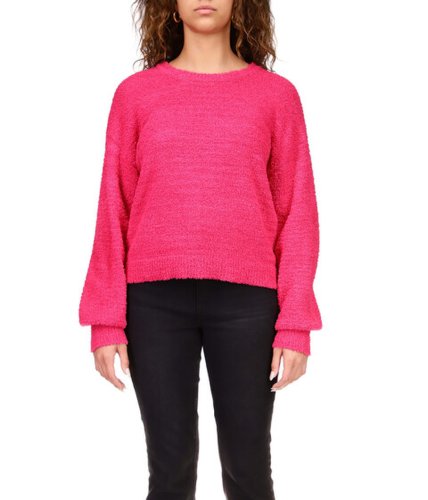 Imbracaminte femei sanctuary plush volume sleeve sweater power pink