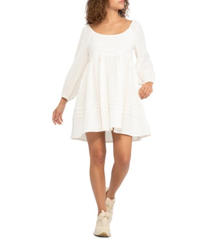 Imbracaminte femei sanctuary summer swing dress in gauze with crochet white