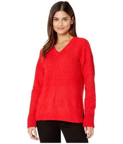 Imbracaminte femei sanctuary v-neck teddy sweater party red