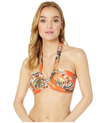 Imbracaminte femei seafolly ocean alley twist front bandeau bikini top tangelo
