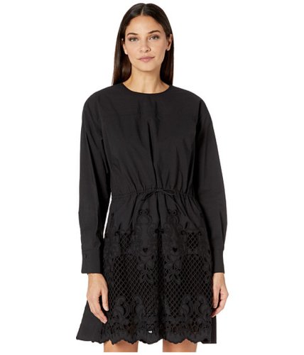Imbracaminte femei see by chloe geometric embroidered dress black