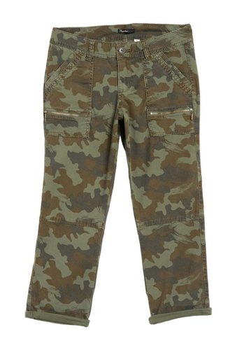 Imbracaminte femei supplies by union bay norma zip cargo cropped pants top gun green camo