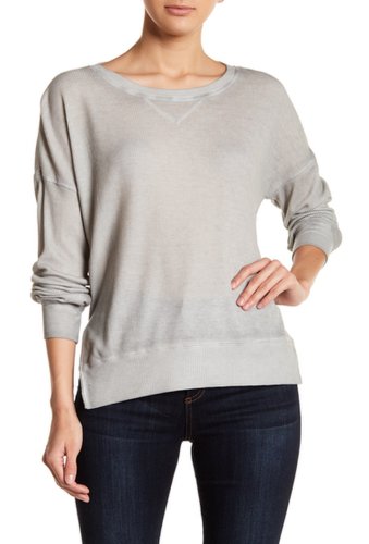 Imbracaminte femei sweet romeo baby thermal seamed pullover top heather grey