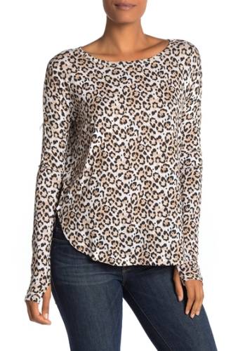 Imbracaminte femei sweet romeo long sleeve dolman t-shirt cheetah