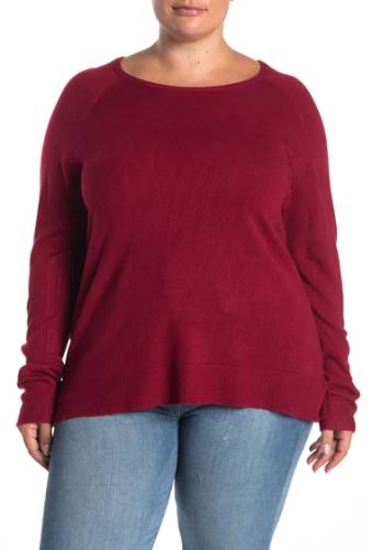 Imbracaminte femei sweet romeo modern girl crew neck sweater plus size red