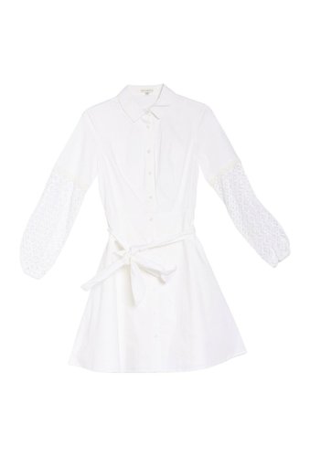 Imbracaminte femei tash sophie lace sleeve a-line shirt dress white