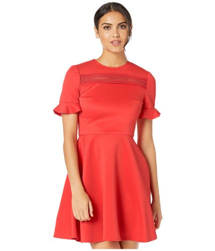 Imbracaminte femei ted baker calizee lace insert skater dress red