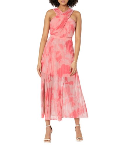 Imbracaminte femei ted baker cross front pleated midi dress coral