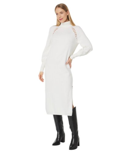 Imbracaminte femei ted baker malorri knit midi dress with stitch insert white