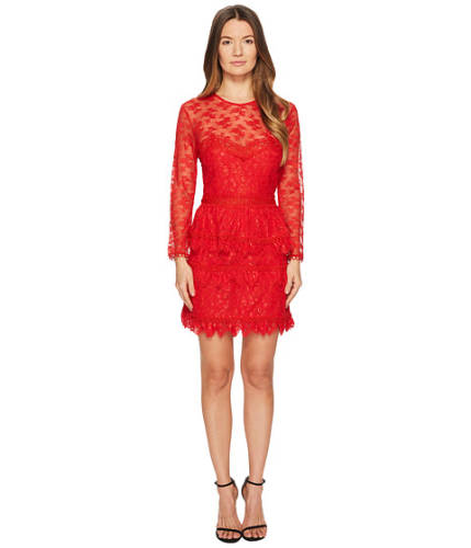 Imbracaminte femei the kooples lace dress with floral details red