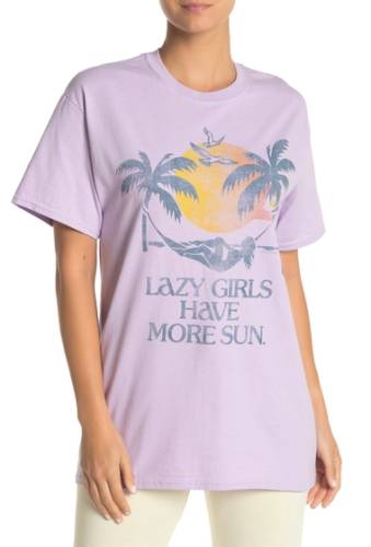 Imbracaminte femei the laundry room lazy girls tour t-shirt orchid