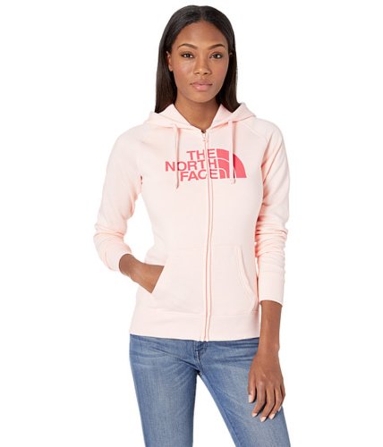Imbracaminte femei the north face half dome full-zip hoodie pink salt heatherspiced coral