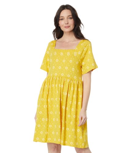 Imbracaminte femei toadco sora short sleeve dress lemon sunflower print