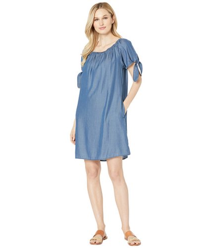 Imbracaminte femei tommy bahama chambray over the shoulder dress w pockets chambray
